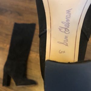 Sam Edelman Caprice Black Suede Knee High Boot 6.5